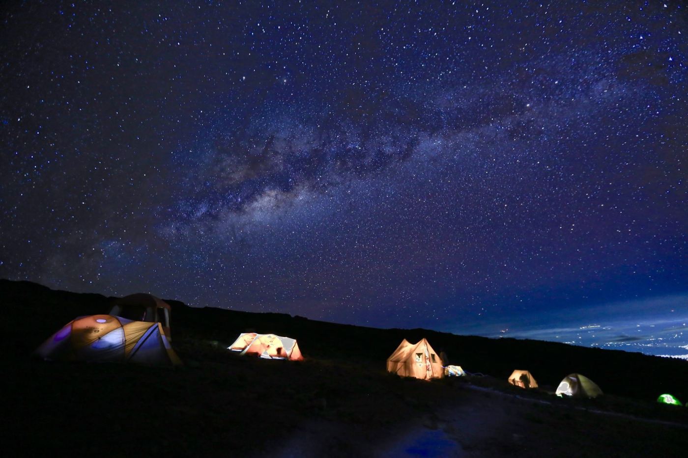 Stars above Mount Kilimanjaro